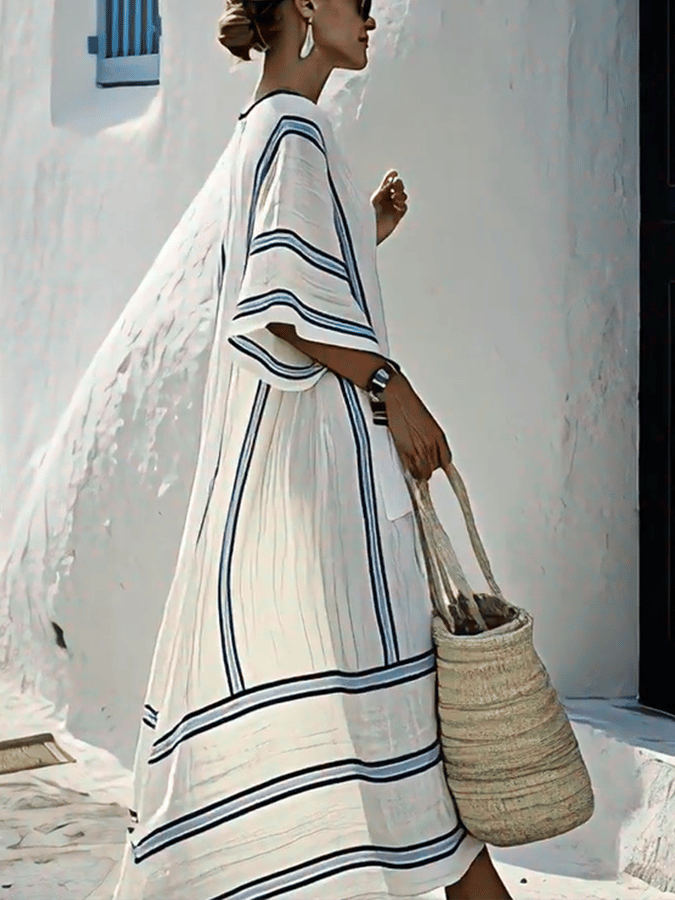 Thea – Vestido Holgado a Rayas