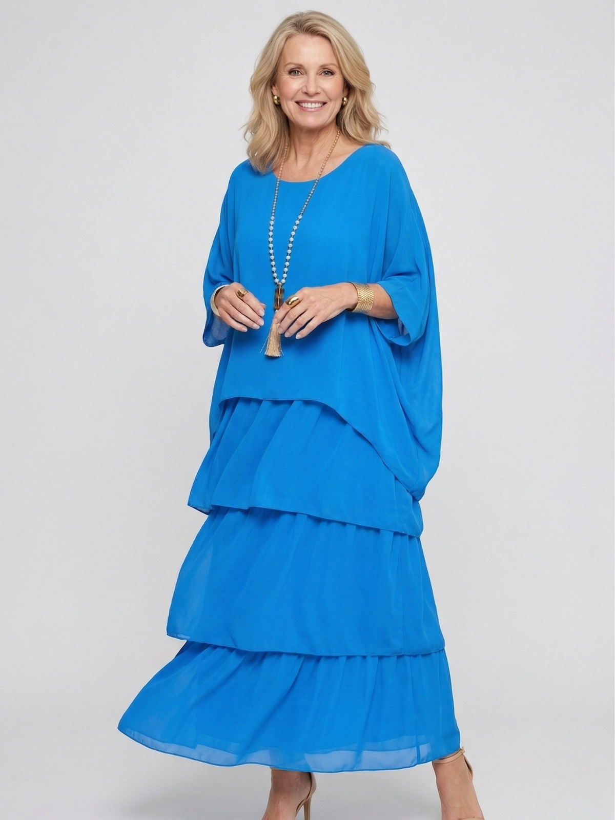Vestido Maxi Fluido Elegante Luna