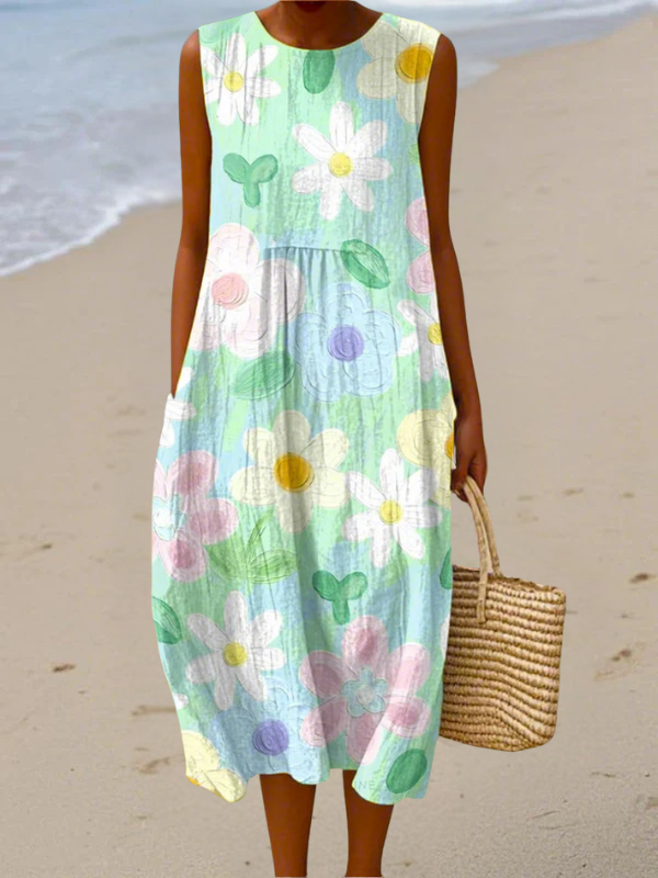 Erin™ vestido midi de flores pastel