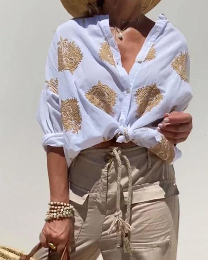 Lina – Blusa con bordados elegantes