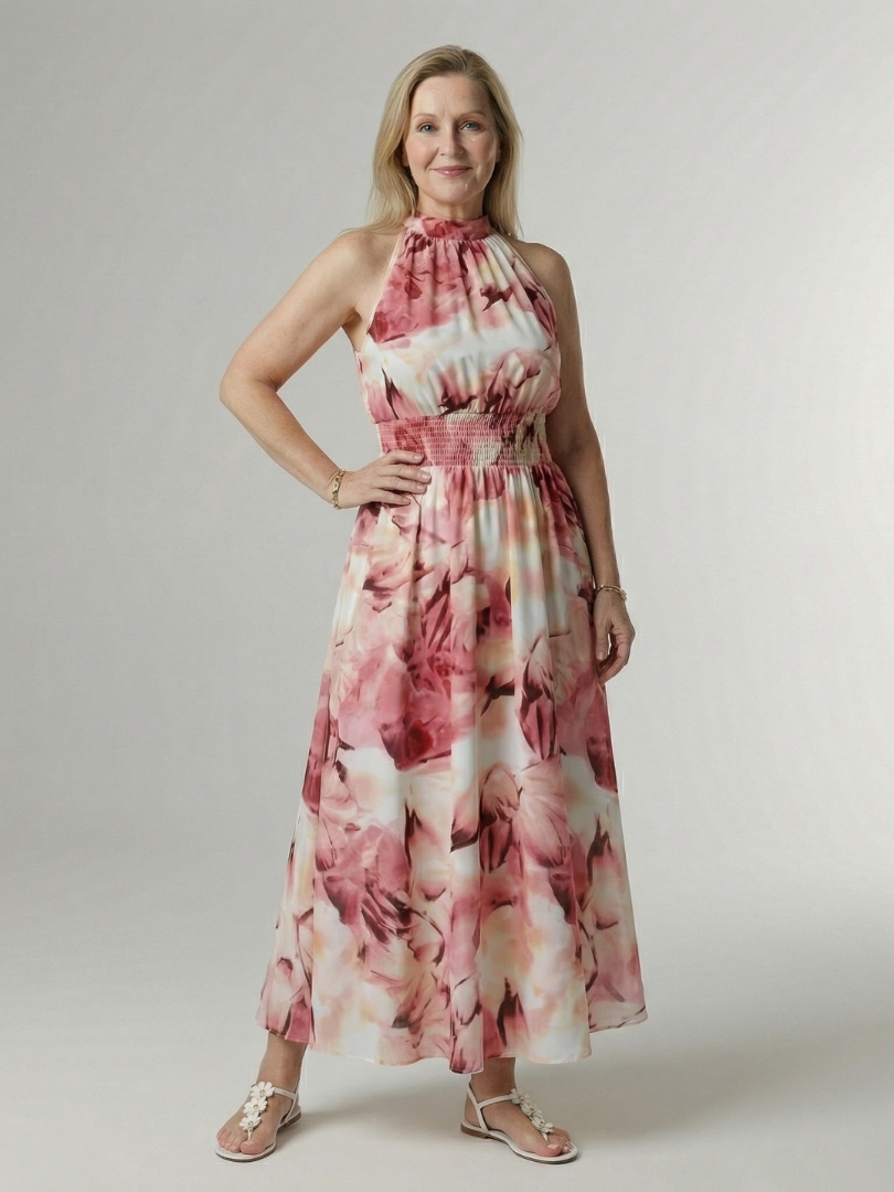 Sylin | Vestido Midi de Tirantes Pintado