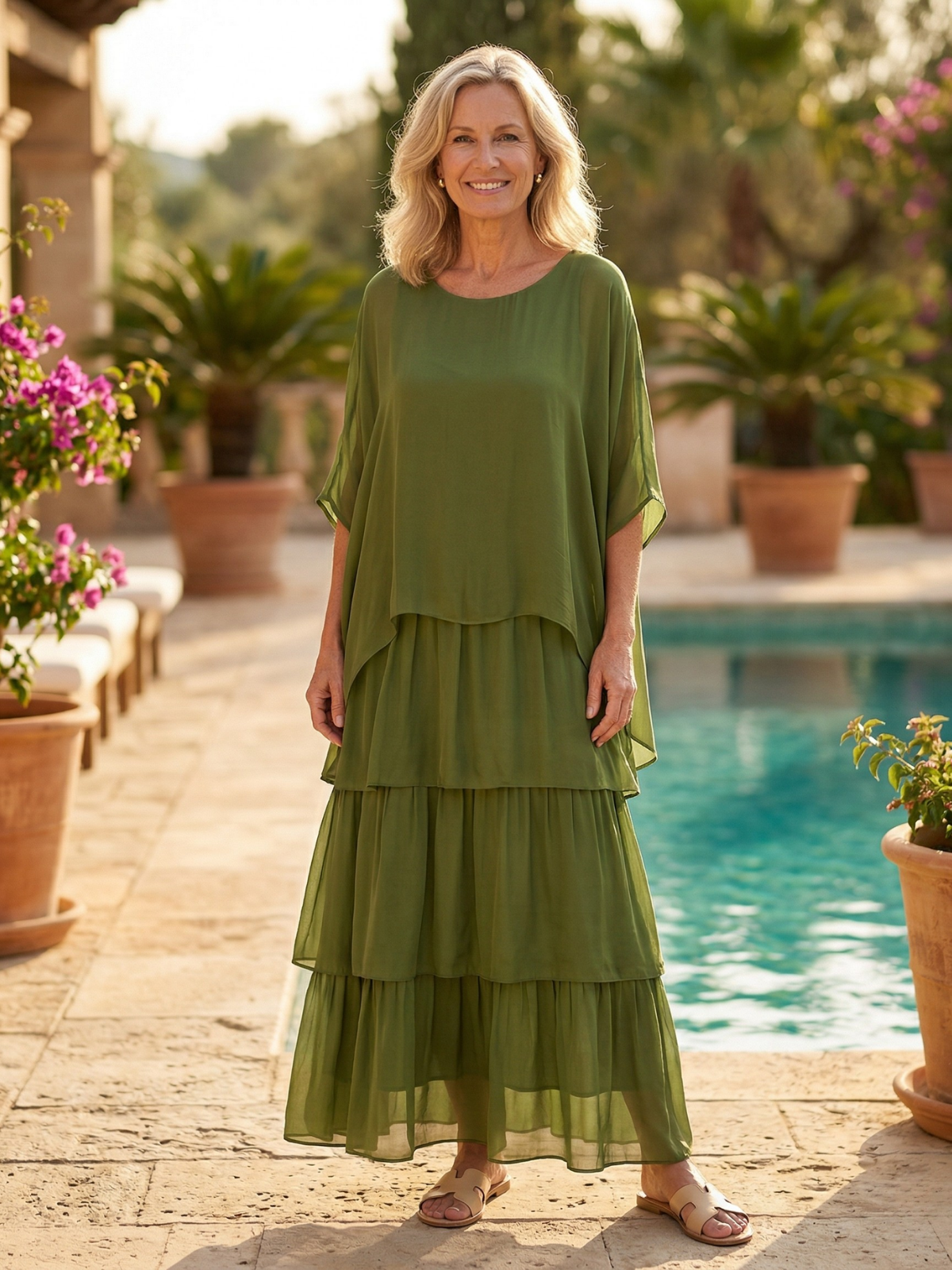 Vestido Maxi Fluido Elegante Luna