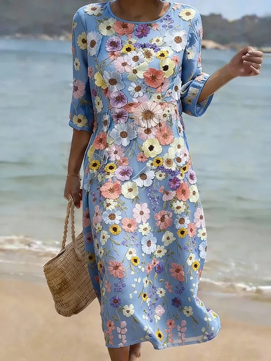 Brooke - Elegante Vestido de Flores