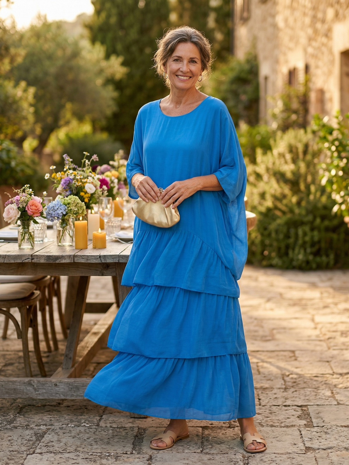 Vestido Maxi Fluido Elegante Luna