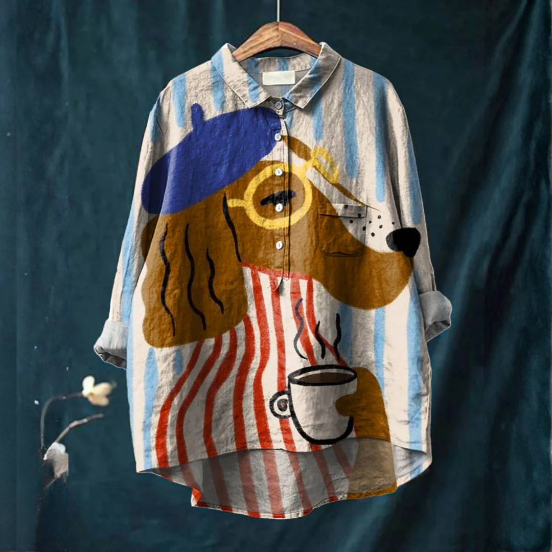Vespera™ | Camisa de Lino Atemporal con Patrón