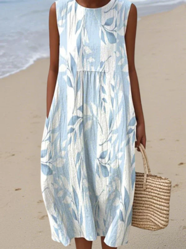 Joy™ Midi-vestido con motivo de hojas