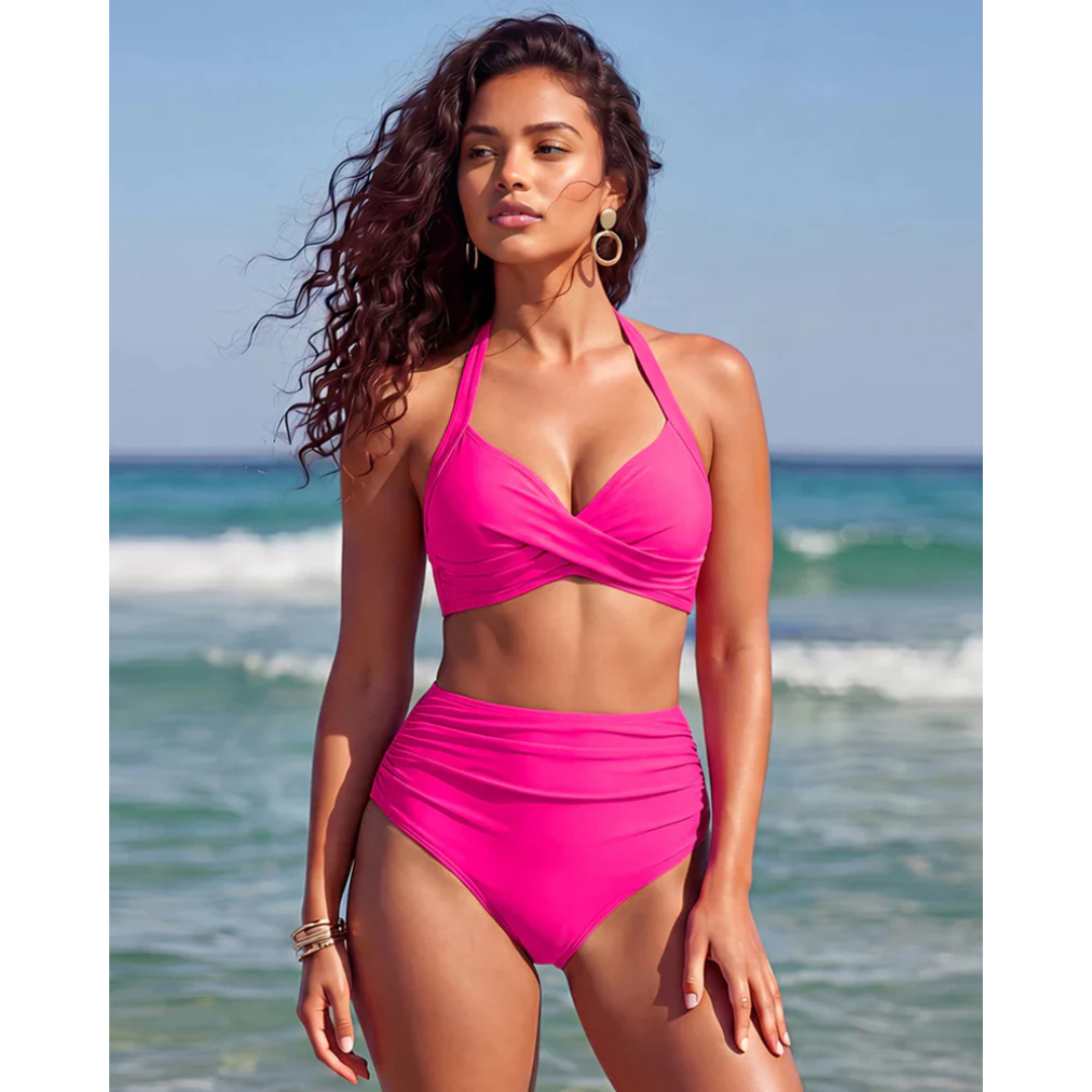 Sabine | Bikini de Control de Barriga de 2 en 1 con Cintura Alta