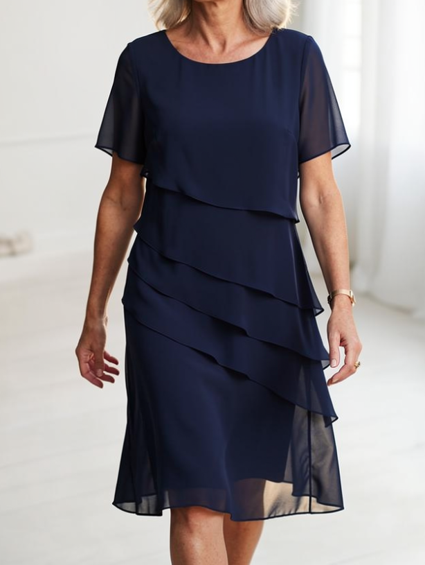 Linda • Vestido con Volantes de Confort Elegante