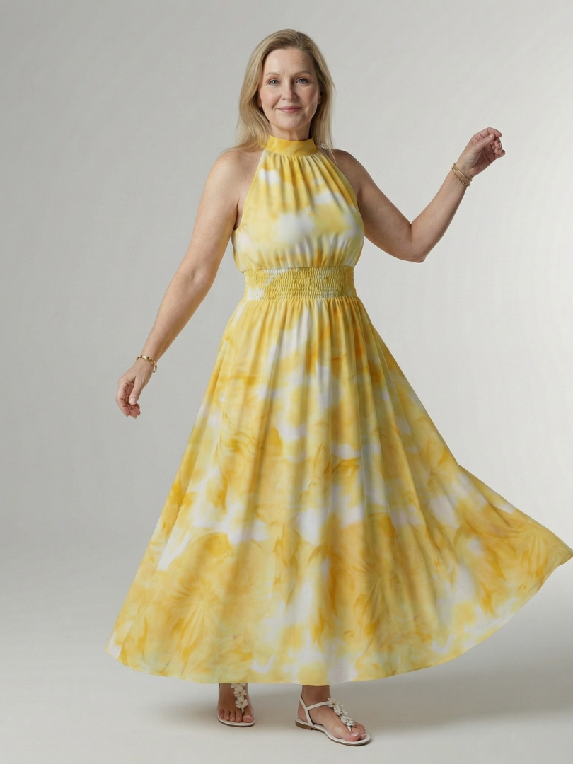 Sylin | Vestido Midi de Tirantes Pintado