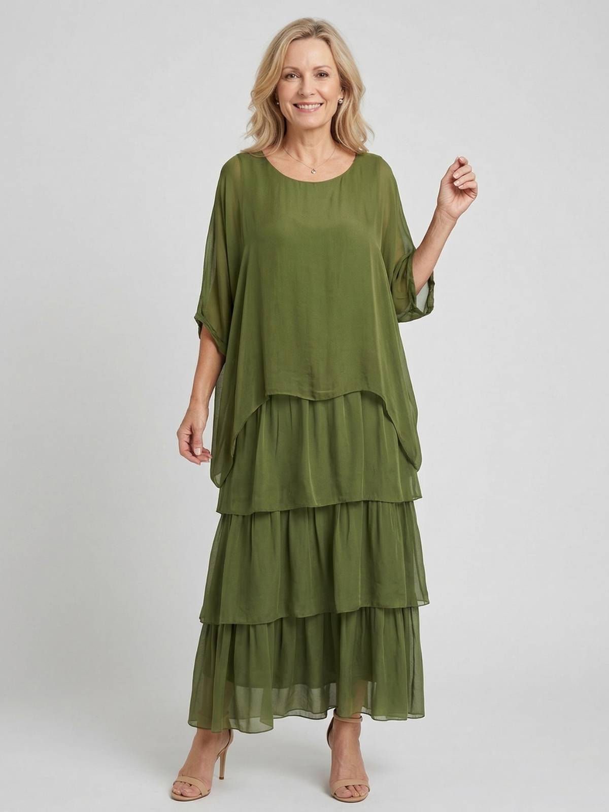 Vestido Maxi Fluido Elegante Luna