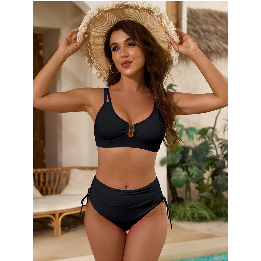 Emilia | Bikini de Cintura Alta con Top en Forma de U