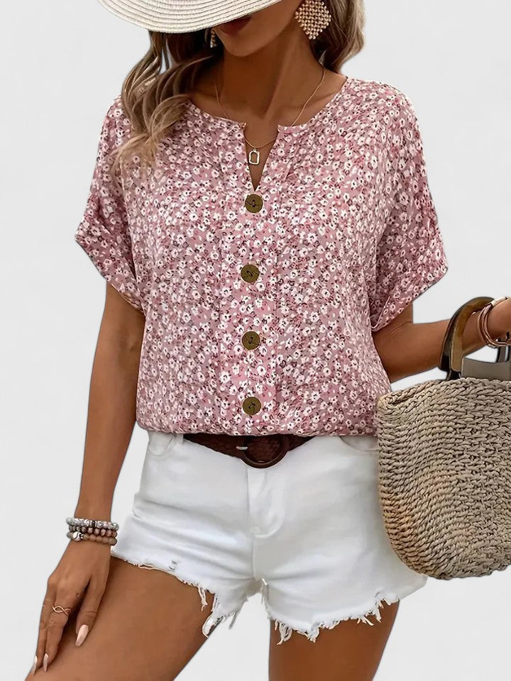 Sabine - Top de Verano Floral Elegante