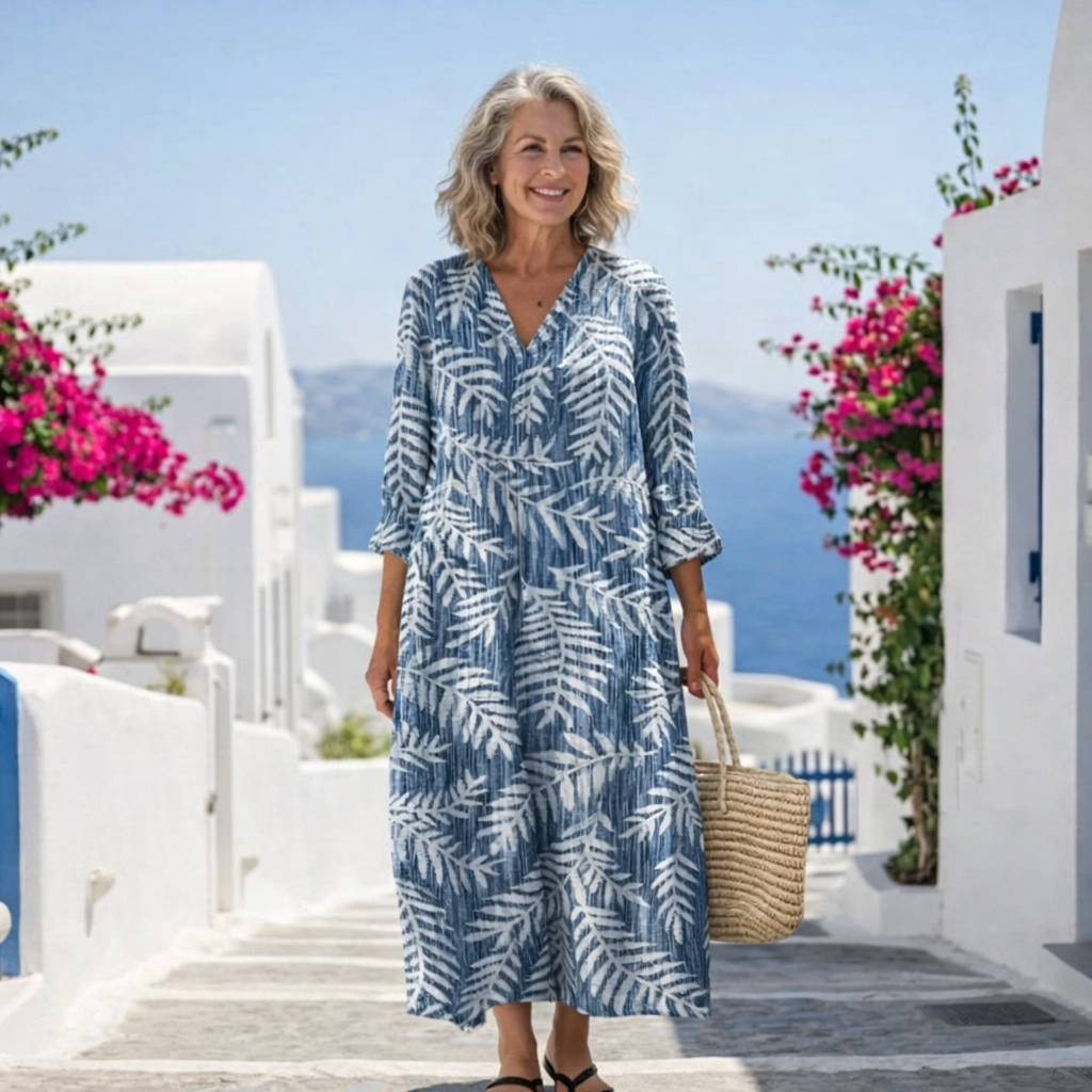 Vestido de Verano Cómodo de Estilo Italiano – Cubriente y Fresco