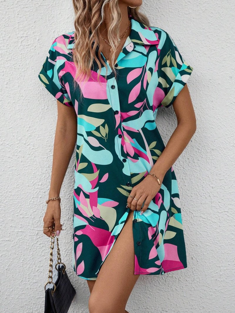 Tiana™ - Vestido de Botones Impreso