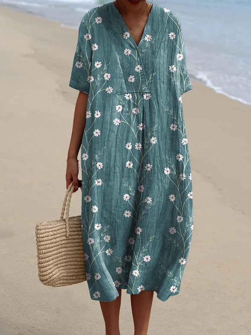Olivia™ | Vestido de Flujo Floral Vintage