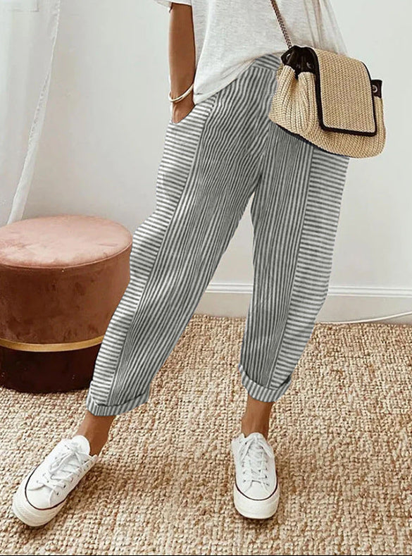 Avery | Pantalones de Lounge con Rayas Suaves