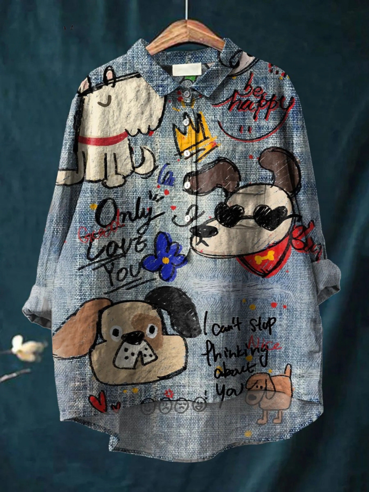 Kendra | Impresión de arte de perro dulce Camiseta casual