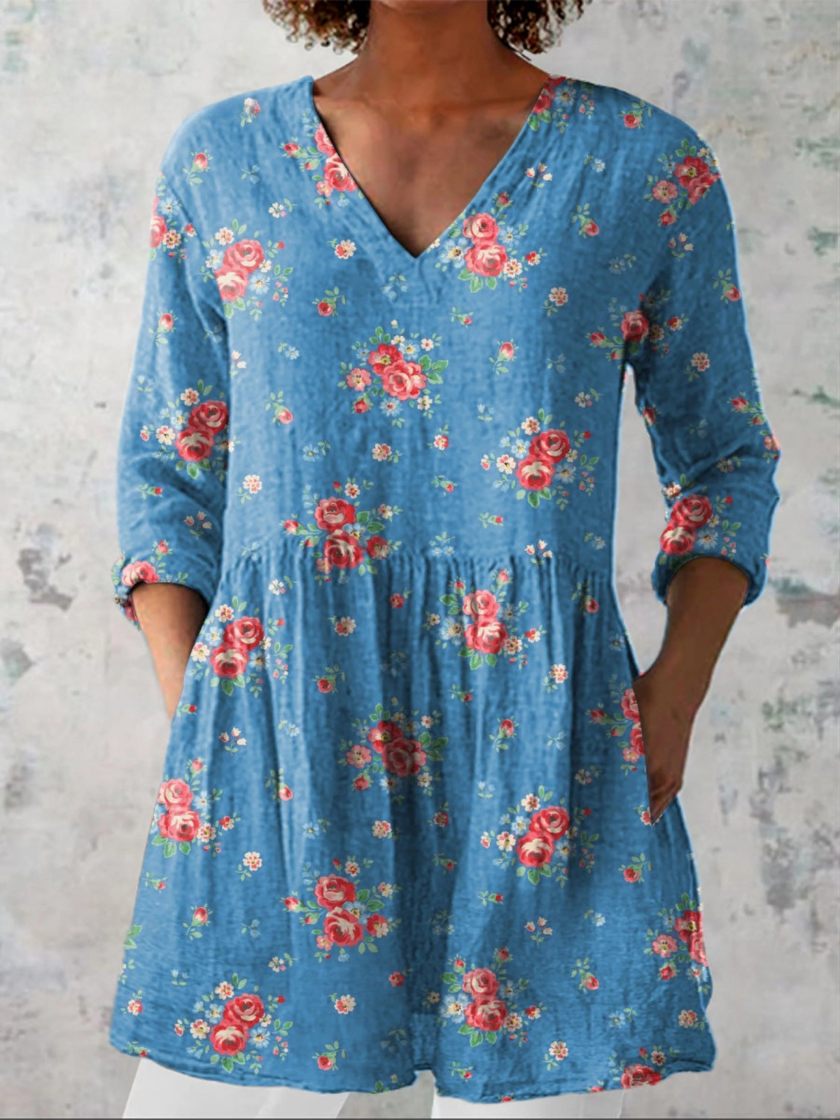 Mabel | Blusa larga de cuello en V