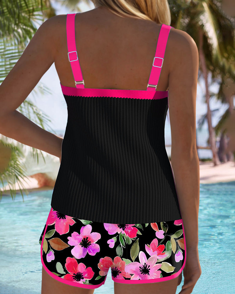 Daniela | Conjunto de Tankini Elegante de Dos Piezas