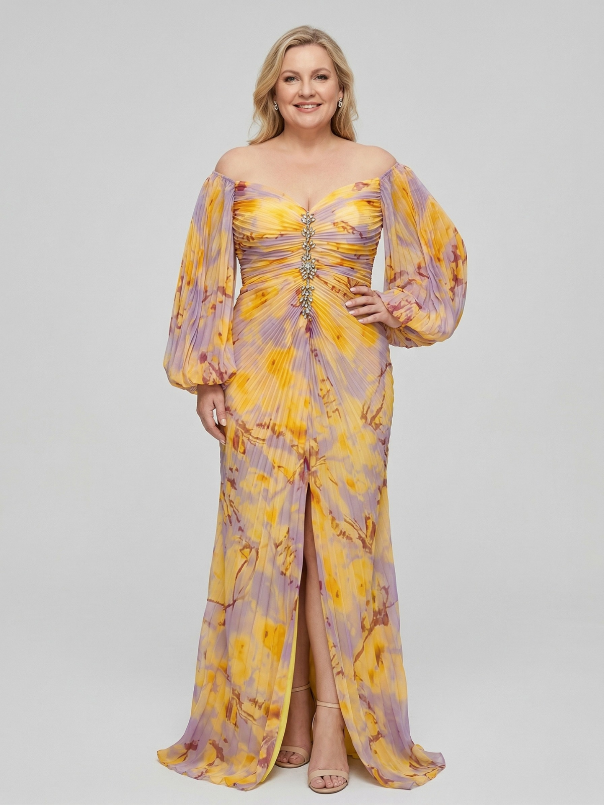 Vestido Elegante Liza con Escote en V