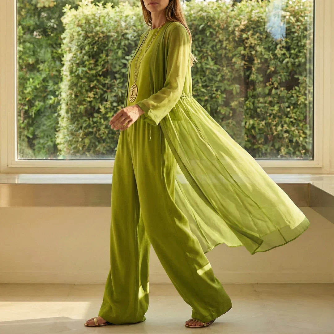 Elvira | Túnica Suelta y Conjuntos de Pantalones de Pierna Ancha