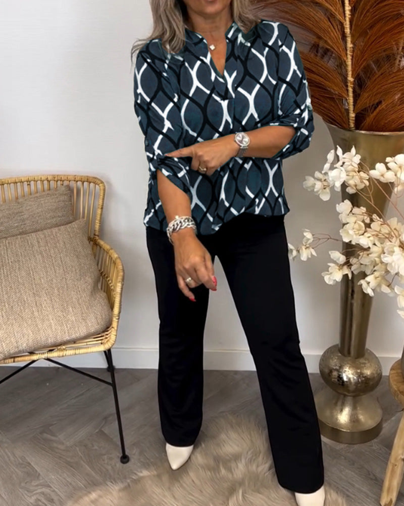 Noor – Blusa con Estampado Gráfico