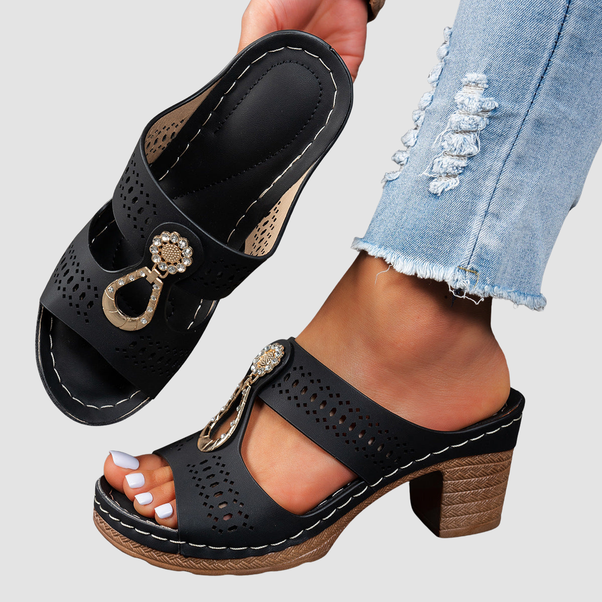Isabella™ | Sandalias Ortopédicas de Confort con Tacón Alto