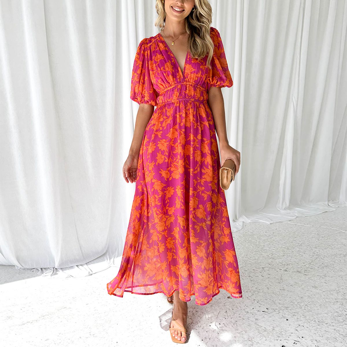 Luna™ | Vestido Midi Floral Moderno