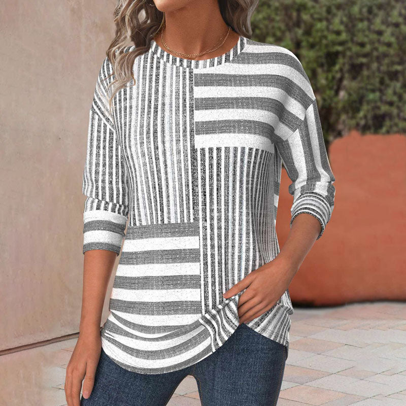 Sophie – Blusa Rayada con un Toque de Moda