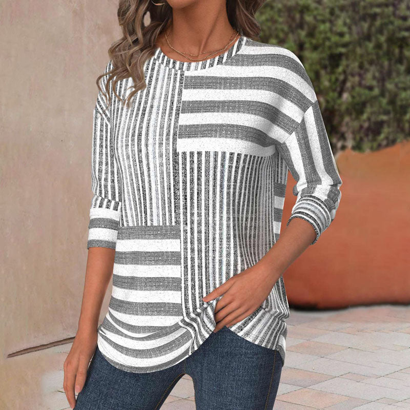 Sophie – Blusa Rayada con un Toque de Moda