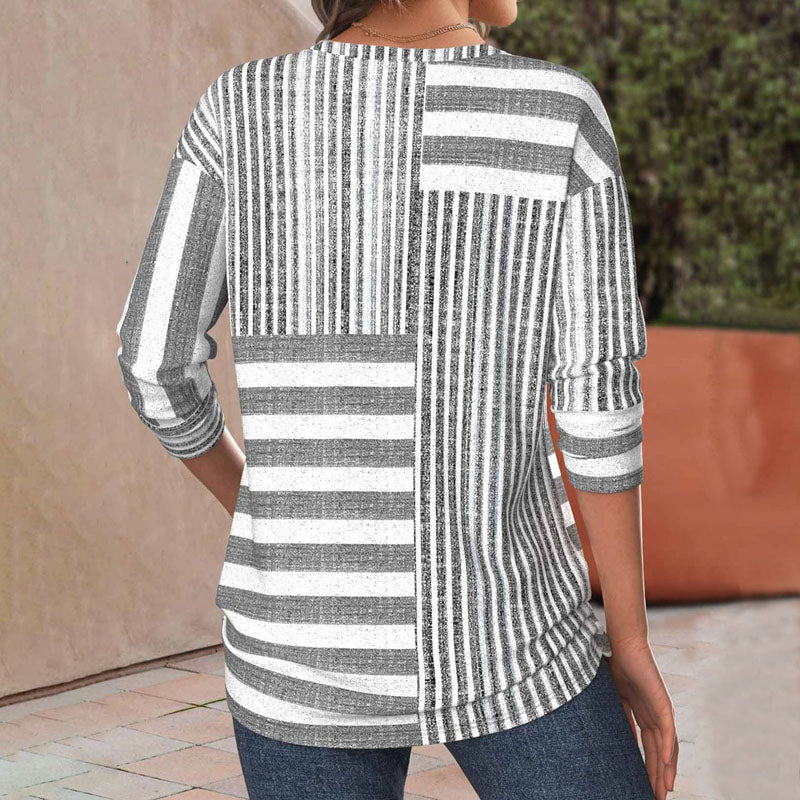 Sophie – Blusa Rayada con un Toque de Moda