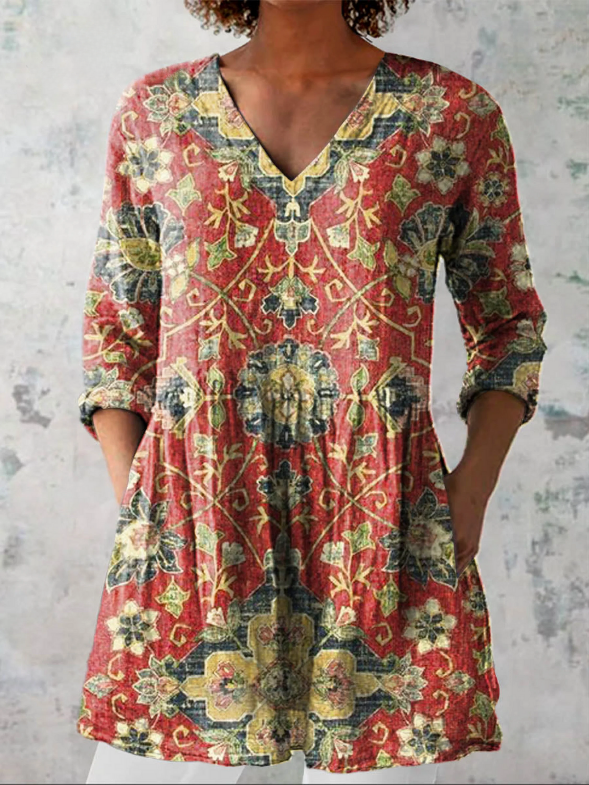 Dalia | Blusa larga con cuello en V