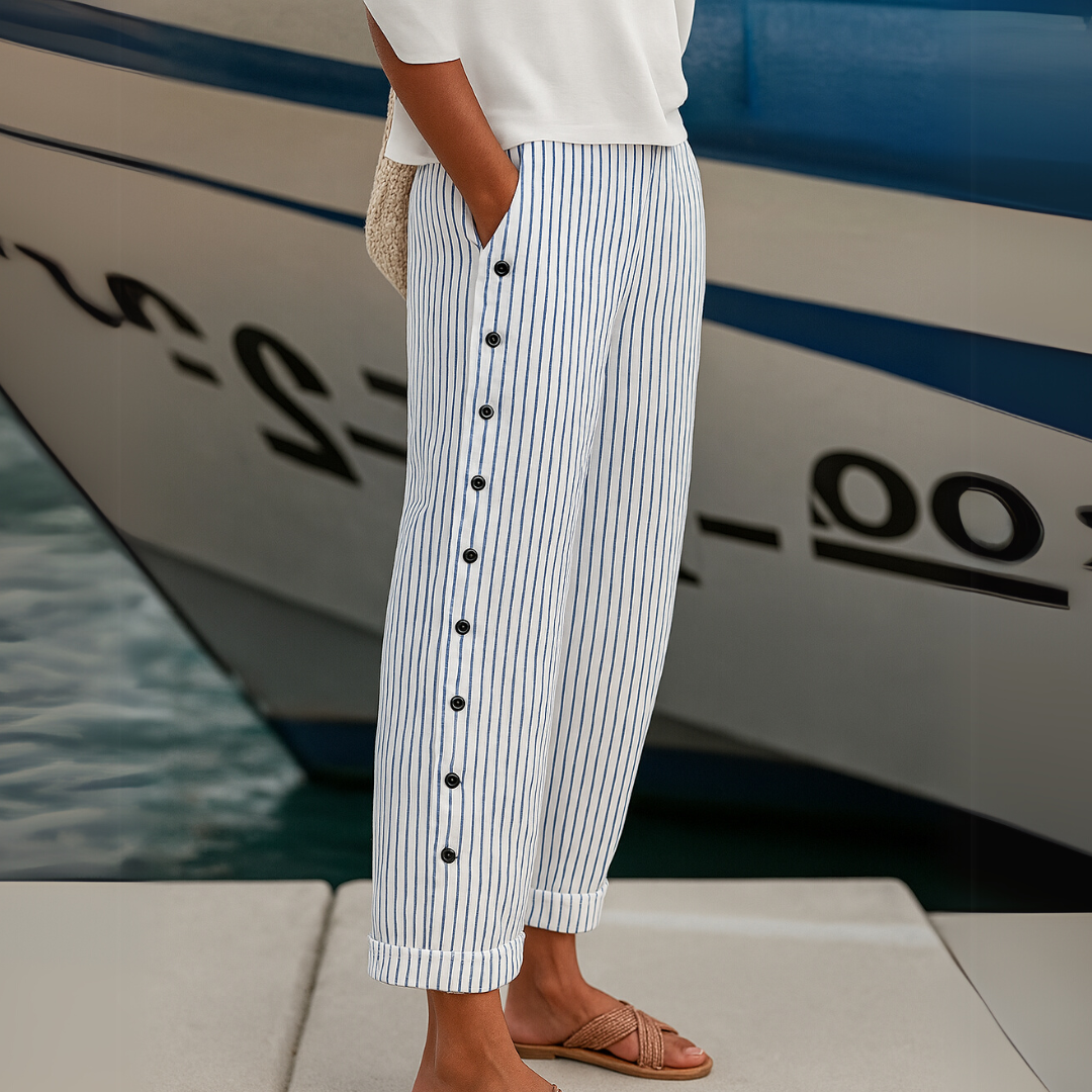 Rhea™ | Pantalones Casual Rayados Cómodos