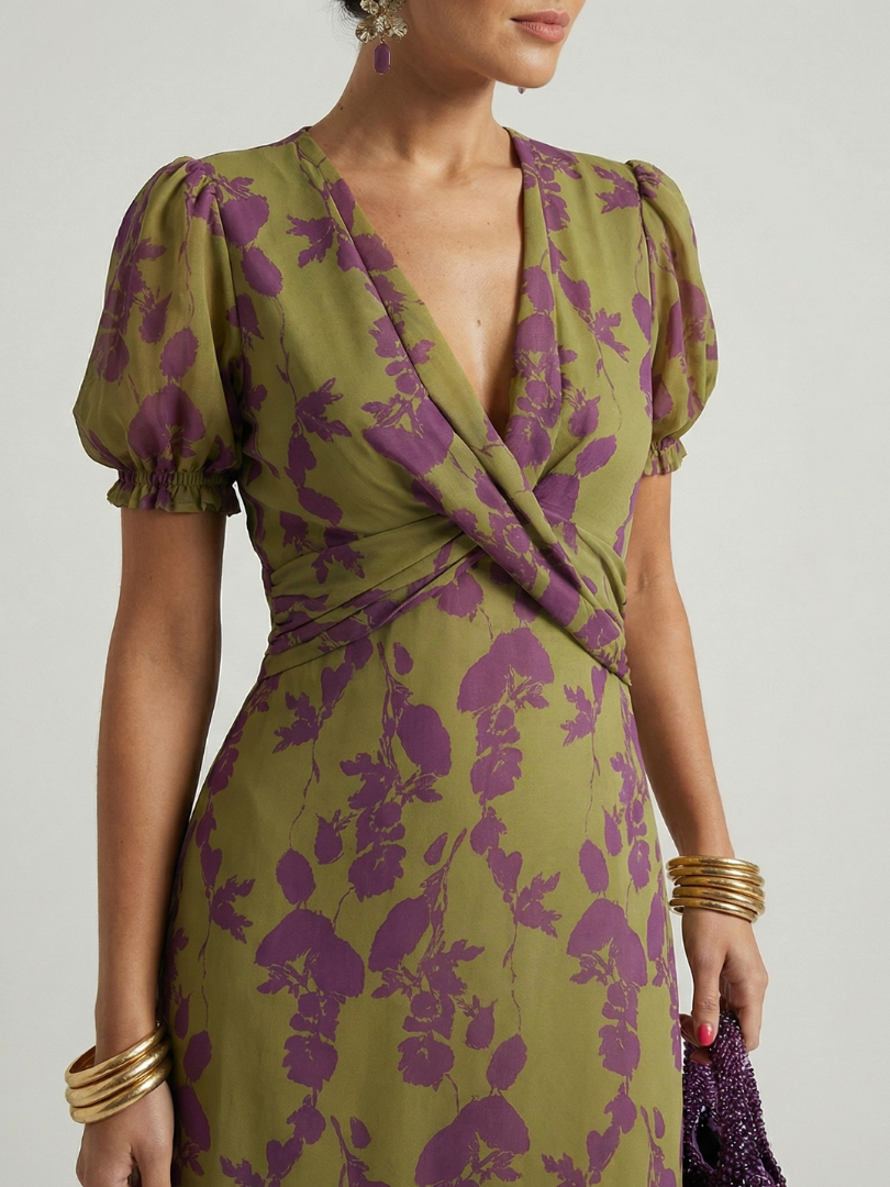 Virel | Vestido Midi de Flores Relajado