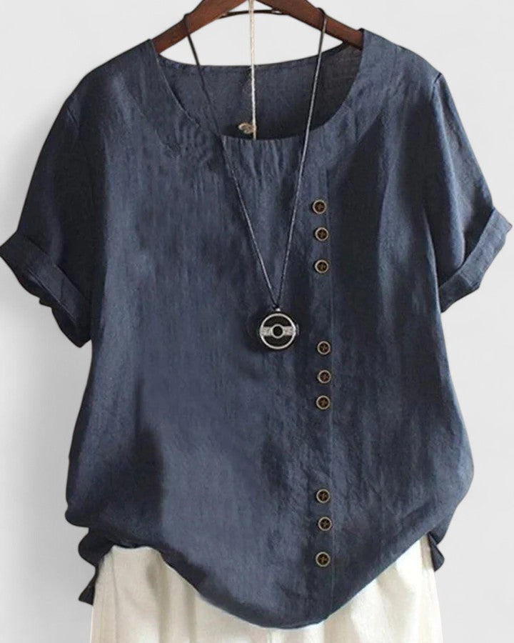 Elisavie | Blusa Cómoda de Manga Corta