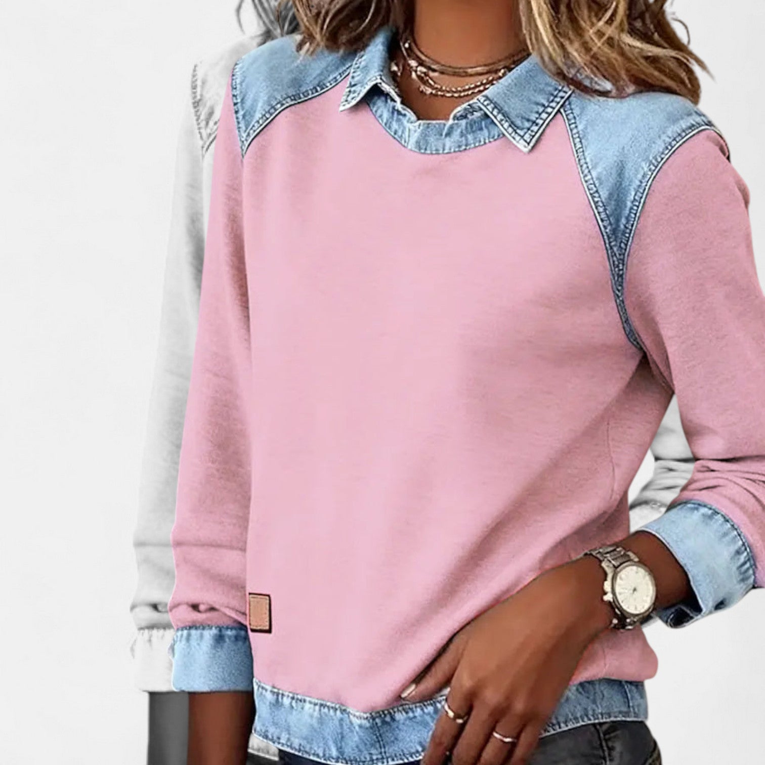 Blusa Casual de Manga Larga