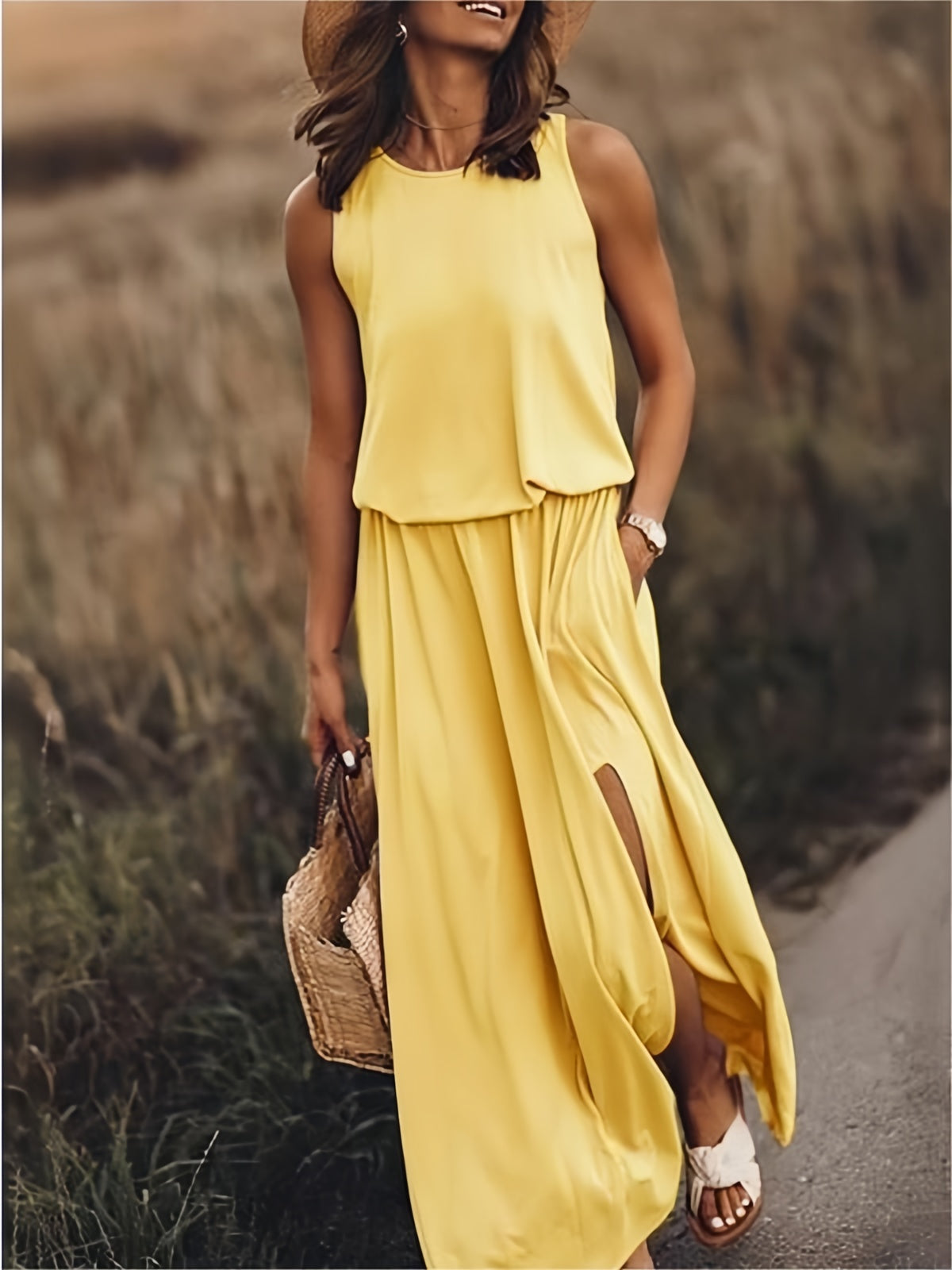 Minerva - Vestido Maxi Sin Mangas