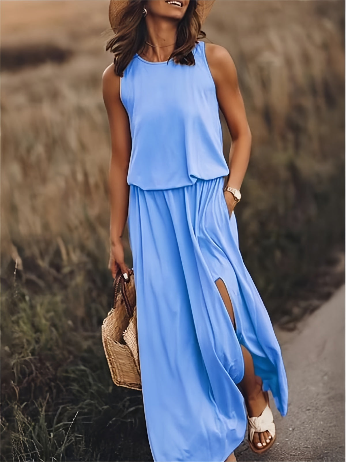 Minerva - Vestido Maxi Sin Mangas