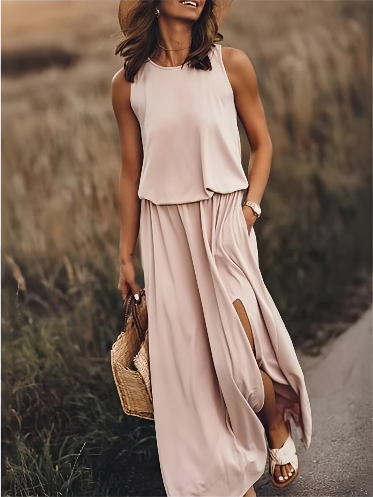 Minerva - Vestido Maxi Sin Mangas