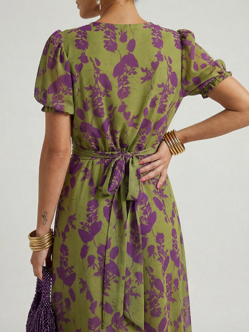 Virel | Vestido Midi de Flores Relajado