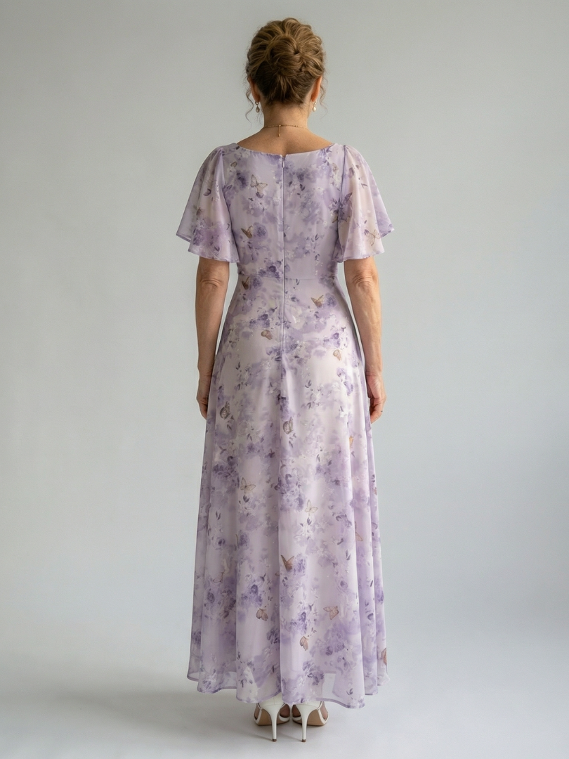 Vaelis | Vestido Midi Mouw Flutter