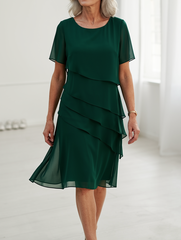 Linda • Vestido con Volantes de Confort Elegante
