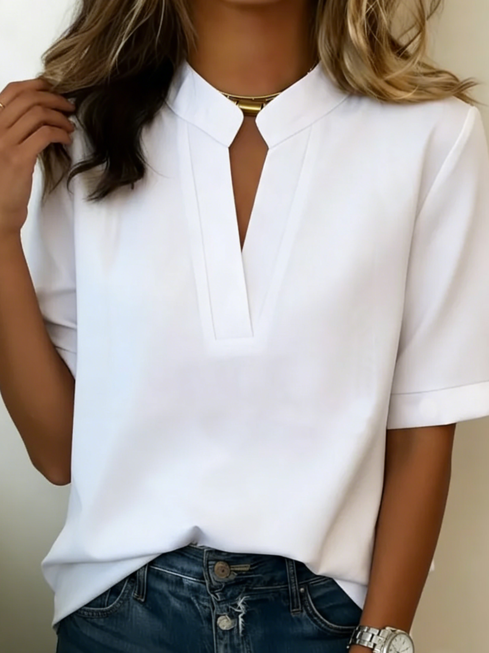Élise - Blusa elegante con cuello refinado