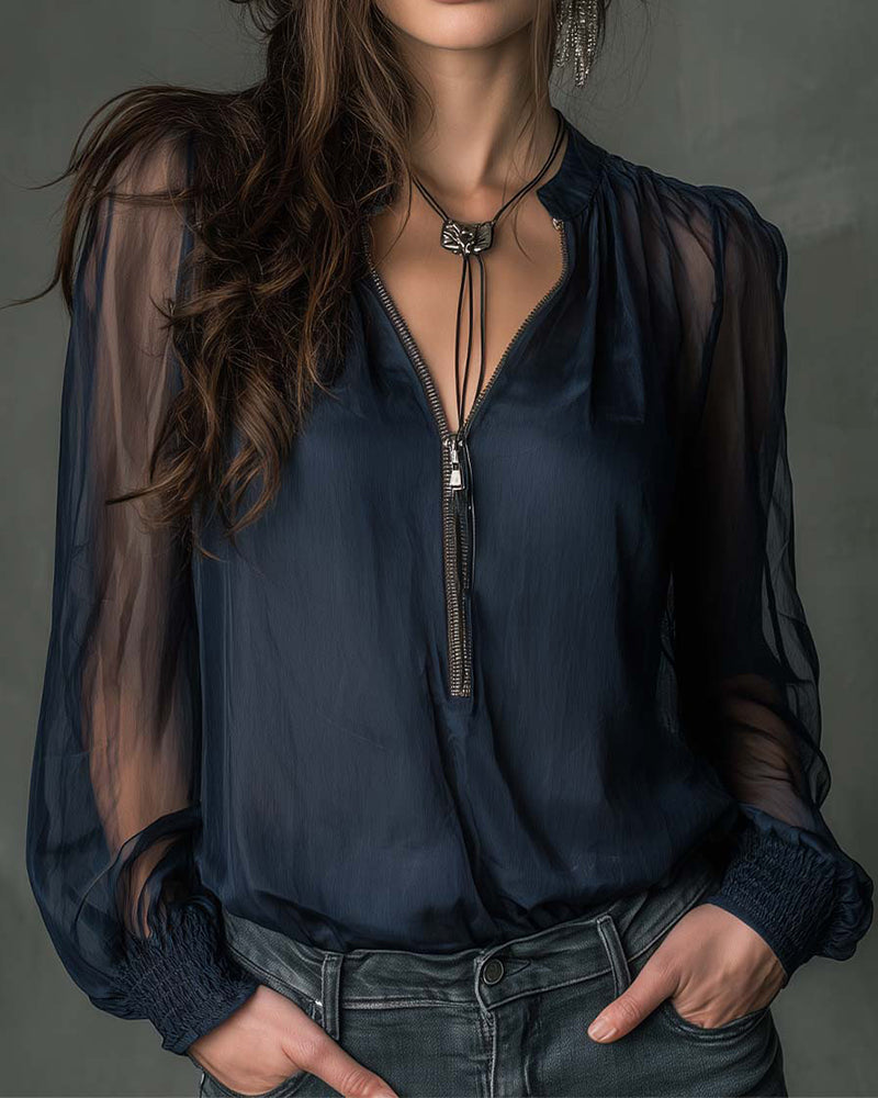 LA JACKY - BLUSA CON CREMALLERA 1/2