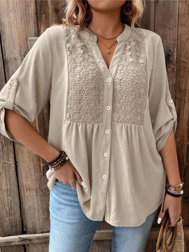 Lucienne™ — Blusa elegante de algodón con encanto natural
