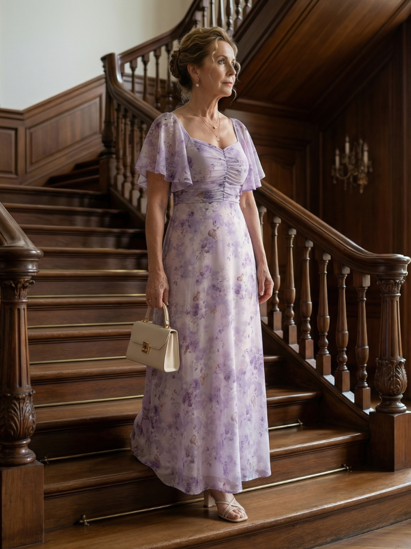Vaelis | Vestido Midi Mouw Flutter