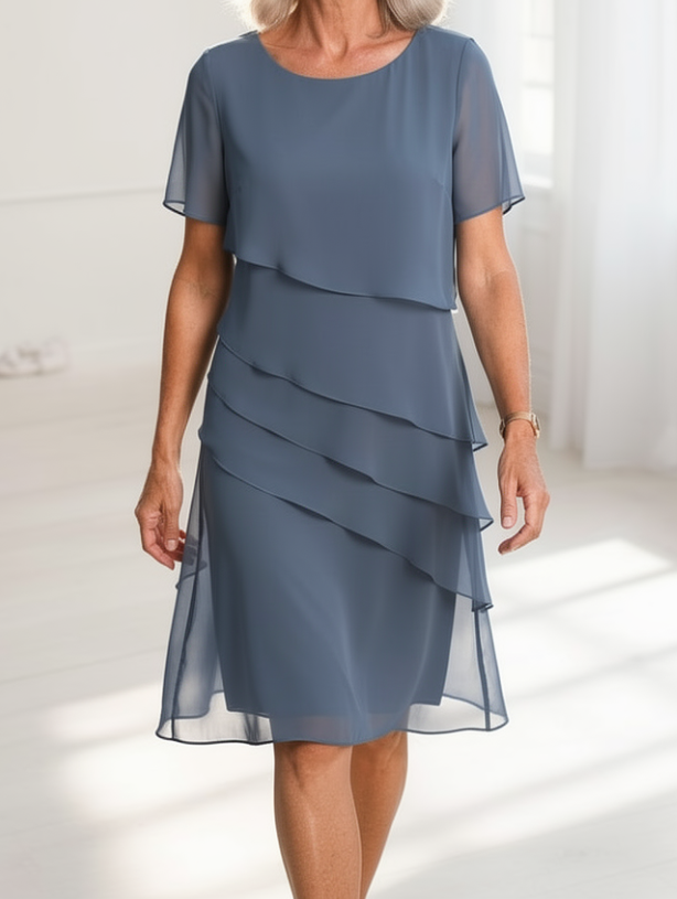 Linda • Vestido con Volantes de Confort Elegante