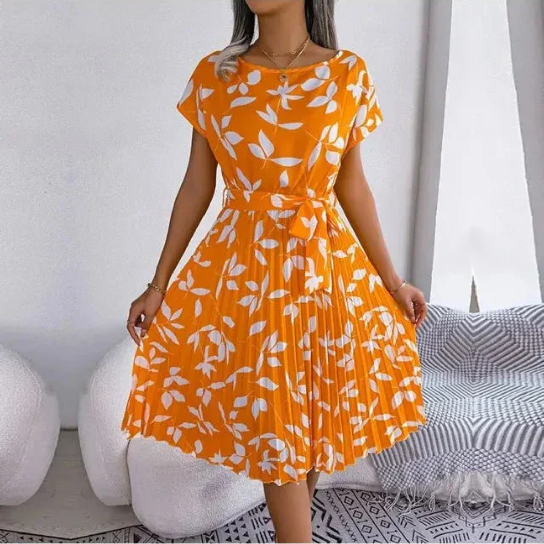 Marilyn | Vestido Midi Plisado Floral
