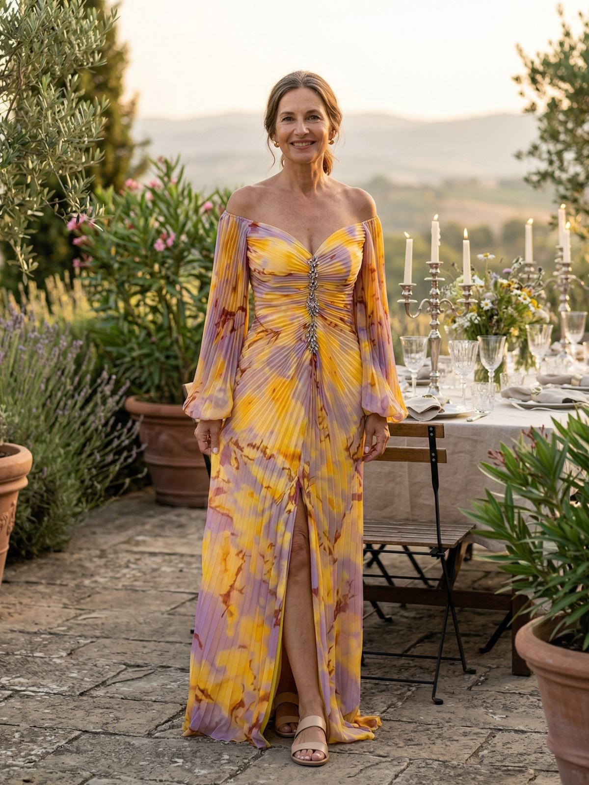 Vestido Elegante Liza con Escote en V