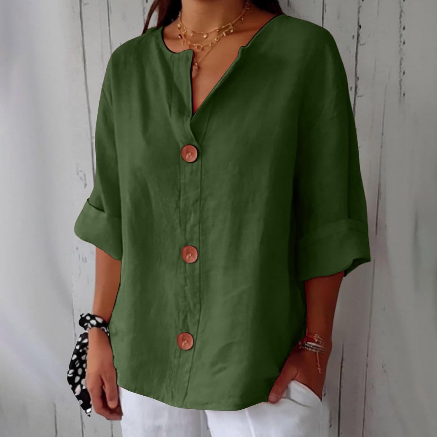 Liore™ – Blusa minimalista con estructura vertical